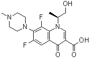 CAS 登录号：1036016-10-0, 6,8-二氟-1,4-二氢-1-[(1S)-2-羟基-1-甲基乙基]-7-(4-甲基-1-哌嗪基)-4-氧代-3-喹啉羧酸