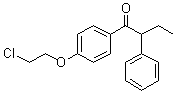 structure of CAS# 103628-22-4, 1-[4-(2-氯乙氧基)苯基]-2-苯基-1-丁酮