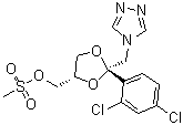CAS # 103661-14-9, cis-2-(2,4-Dichlorophenyl)-2-(4H-1,2,4-triazol-4-ylmethyl)-1,3-dioxolane-4-methanol methanesulfonate (ester)