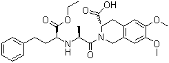 CAS 登录号：103775-10-6, 莫西普利, 莫昔普利, 2-[2-[(1-乙氧基甲酰-3-苯基丙基)氨基]丙酰基]-6,7-二甲氧基-3,4-二氢-1H-异喹啉-3-羧酸