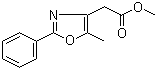 structure of CAS# 103788-64-3, (5-Methyl-2-phenyloxazol-4-yl)acetic acid methyl ester