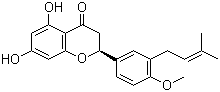 CAS # 1038753-13-7, Macatrichocarpin A, (2S)-2,3-Dihydro-5,7-dihydroxy-2-[4-methoxy-3-(3-methyl-2-buten-1-yl)phenyl]-4H-1-benzopyran-4-one