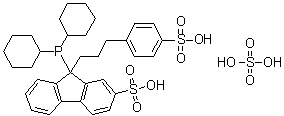 CAS # 1039775-34-2, 9-(Dicyclohexylphosphino)-9-[3-(4-sulfophenyl)propyl]-9H-fluorene-2-sulfonic acid sulfate (1:1)