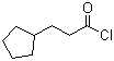 Cyclopentylpropionyl chloride  molecular structure (CAS 104-97-2)