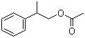 CAS # 10402-52-5, 2-Phenylpropyl acetate, Hydratropic acetate, beta-Methylphenethyl alcohol acetate
