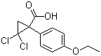 structure of CAS# 104023-75-8, 2,2-二氯-1-(4'-乙氧基苯基)环丙烷羧酸