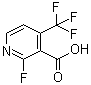 structure of CAS# 1040681-74-0, 2-Fluoro-4-(trifluoromethyl)pyridine-3-carboxylic acid