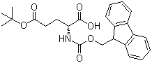 structure of CAS# 104091-08-9, N-芴甲氧羰基-D-谷氨酸 gamma-叔丁酯