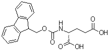 structure of CAS# 104091-09-0, N-芴甲氧羰基-D-谷氨酸
