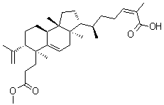 CAS # 1041070-16-9, Kadsuric acid 3-methyl ester, (3R,3aR,6S,7S,9aS,9bS)-3-[(1R,4Z)-5-Carboxy-1-methyl-4-hexen-1-yl]-2,3,3a,4,6,7,8,9,9a,9b-decahydro-3a,6,9b-trimethyl-7-(1-methylethenyl)-1H-benz[e]indene-6-propanoic acid 6-methyl ester