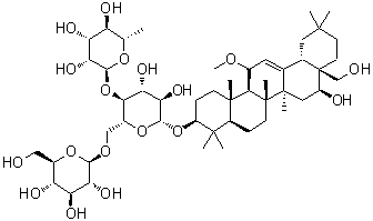 CAS # 104109-37-7, 11alpha-Methoxysaikosaponin F, (3beta,11alpha,16beta)-16,28-Dihydroxy-11-methoxyolean-12-en-3-yl O-6-deoxy-alpha-L-mannopyranosyl-(1→4)-O-[beta-D-glucopyranosyl-(1→6)]-beta-D-glucopyranoside