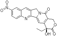 CAS # 104195-61-1, Rubitecan, 9-Nitrocamptothecin, 4-Ethyl-4-hydroxy-9-nitro-1H-pyrano[3',4':6,7]indolizino[1,2-b]quinoline-3,14(4H,12H)-dione