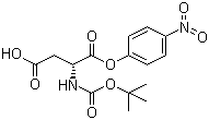 structure of CAS# 104199-82-8, N-叔丁氧羰基-D-天冬氨酸对硝基苯酯