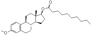 CAS # 1042947-85-2, 3,17beta-Estradiol-3-methyl ether-17-decanoate, [(8R,9S,13S,14S,17S)-3-methoxy-13-methyl-6,7,8,9,11,12,14,15,16,17-decahydrocyclopenta[a]phenanthren-17-yl] decanoate