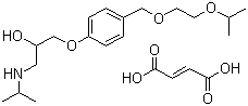 structure of CAS# 104344-23-2, Bisoprolol fumarate