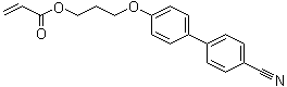 CAS # 104357-57-5, 3-[(4'-Cyano[1,1'-biphenyl]-4-yl)oxy]propyl 2-propenoic acid ester