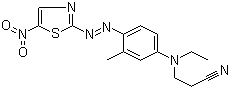 CAS # 104573-53-7, Disperse Blue 106, 3-[Ethyl[3-methyl-4-[2-(5-nitro-2-thiazolyl)diazenyl]phenyl]amino]propanenitrile