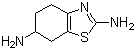 structure of CAS# 104617-49-4, 2,6-Diamino-4,5,6,7-tetrahydrobenzothiazole