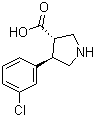CAS 登录号：1047651-80-8, (3S,4R)-4-(3-氯苯基)吡咯烷-3-羧酸