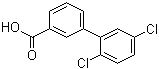 structure of CAS# 1049036-18-1, 2',5'-二氯-[1,1'-联苯]-3-羧酸