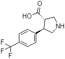 structure of CAS# 1049978-66-6, (3S,4R)-4-(4-(三氟甲基)苯基)吡咯烷-3-羧酸