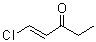 2-氯乙烯基乙基甲酮分子结构 (CAS 105-32-8)