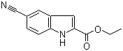 structure of CAS# 105191-13-7, 5-氰基-1H-吲哚-2-羧酸乙酯