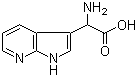 structure of CAS# 1052209-51-4, alpha-氨基-1H-吡咯并[2,3-b]吡啶-3-乙酸