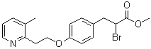 CAS # 105355-28-0, alpha-Bromo-4-[2-(3-methyl-2-pyridinyl)ethoxy]benzenepropanoic acid methyl ester