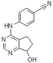 CAS # 105365-76-2, 4-(4-Cyanoanilino)-6,7-dihydro-7-hydroxy-5H-cyclopenta[d]pyrimidine, RS 8359