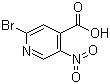 structure of CAS# 1053655-82-5, 2-Bromo-5-nitropyridine-4-carboxylic acid