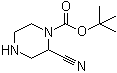 structure of CAS# 1053656-76-0, 2-氰基哌嗪-1-羧酸叔丁酯