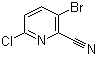structure of CAS# 1053659-39-4, 3-溴-6-氯吡啶-2-甲腈
