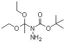 structure of CAS# 1053659-75-8, 1-(1,1-二乙氧基乙基)肼羧酸叔丁酯
