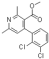 structure of CAS# 105383-68-4, 4-(2,3-二氯苯基)-2,6-二甲基-3-吡啶羧酸甲酯