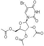 structure of CAS# 105659-32-3, 5-溴尿苷 2',3',5'-三乙酸酯