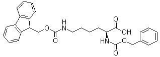 structure of CAS# 105751-18-6, N6-[芴甲氧羰基]-N2-[苄氧羰基]-L-赖氨酸