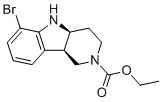 structure of CAS# 1059630-08-8, (4aS,9bR)-乙基6-溴-3,4,4a,5-四氢-1H-吡啶并[4,3-b]吲哚-2(9bH)-羧酸酯