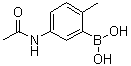 structure of CAS# 1060661-55-3, 5-乙酰氨基-2-甲基苯硼酸