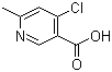 structure of CAS# 1060805-95-9, 4-氯-6-甲基吡啶-3-羧酸