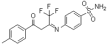 CAS # 1061214-09-2, 4-[[3-(4-Methylphenyl)-3-oxo-1-(trifluoromethyl)propylidene]amino]benzenesulfonamide