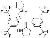 CAS # 1061307-56-9, (2R)-2-[Bis[3,5-bis(trifluoromethyl)phenyl][(triethylsilyl)oxy]methyl]pyrrolidine
