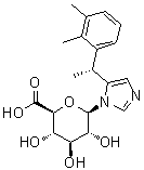 CAS # 1061620-92-5, 1-Deoxy-1-[5-[(1R)-1-(2,3-dimethylphenyl)ethyl]-1H-imidazol-1-yl]-beta-D-glucopyranuronic acid