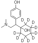 CAS # 1062607-49-1, DL-O-Desmethyl Venlafaxine-d<sub>10</sub>, 4-[2-(Dimethylamino)-1-(1-hydroxycyclohexyl-2,2,3,3,4,4,5,5,6,6-d<sub>10</sub>)ethyl]phenol