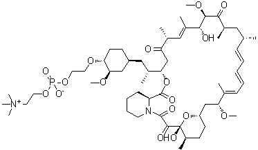 CAS 登录号：1062645-51-5, 42-O-[2-[[羟基[2-(三甲基铵基)乙氧基]亚膦酰]氧基]乙基]雷帕霉素内盐