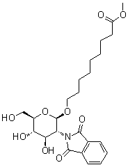 CAS # 106445-25-4, 9-[[2-Deoxy-2-(1,3-dihydro-1,3-dioxo-2H-isoindol-2-yl)-beta-D-glucopyranosyl]oxy]nonanoic acid methyl ester