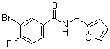 structure of CAS# 1065074-07-8, 3-溴-4-氟-N-(2-呋喃基甲基)苯甲酰胺