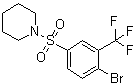 structure of CAS# 1065074-37-4, 1-[[4-溴-3-(三氟甲基)苯基]磺酰基]哌啶