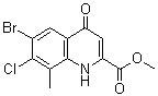 structure of CAS# 1065074-46-5, 6-溴-7-氯-1,4-二氢-8-甲基-4-氧代-2-喹啉羧酸甲酯