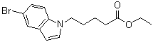 structure of CAS# 1065074-72-7, 5-溴-1H-吲哚-1-戊酸乙酯